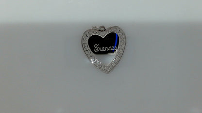 Scrolled Classic Heart Charm