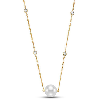 Diamond Bezel Chain Necklace