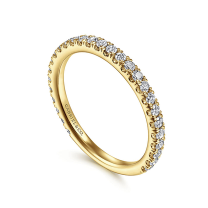 14K Yellow Gold Stackable Diamond Ring