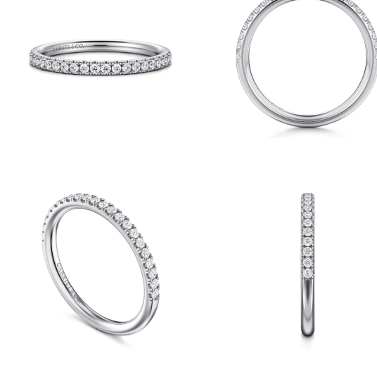 14K White Gold Diamond Matching Wedding Band