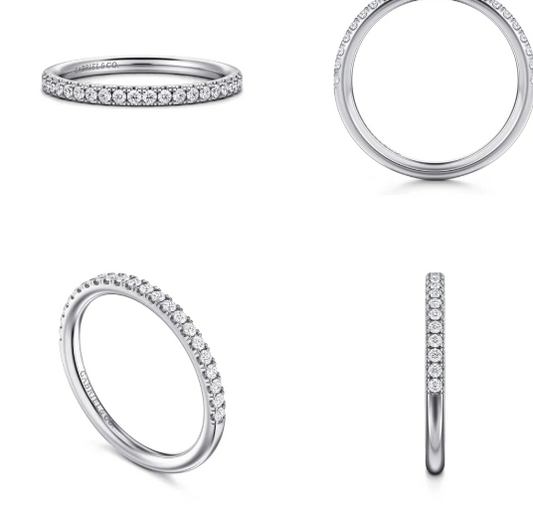 14K White Gold Diamond Matching Wedding Band