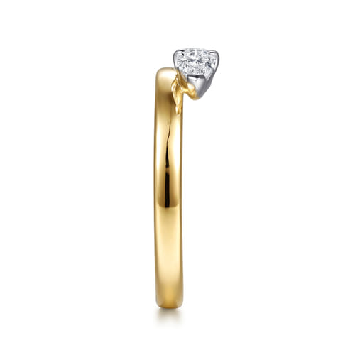 14K Yellow Gold Pear Diamond Enhancer (.38 CTW)