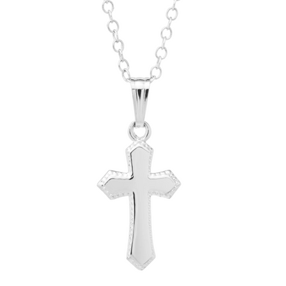 Sterling Silver Baby Cross Necklace