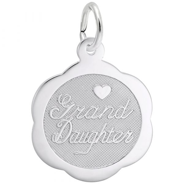 Rembrandt Charms | Granddaughter Scalloped Disc Charm