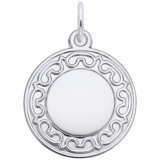 Ornate Round Disc Charm