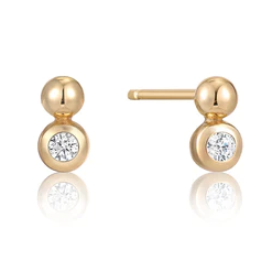 Ania Haie | Gold Orb Sparkle Stud Earrings