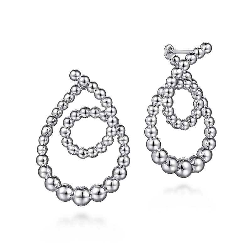 925 Sterling Silver Bujukan Twisted Hoop Earrings