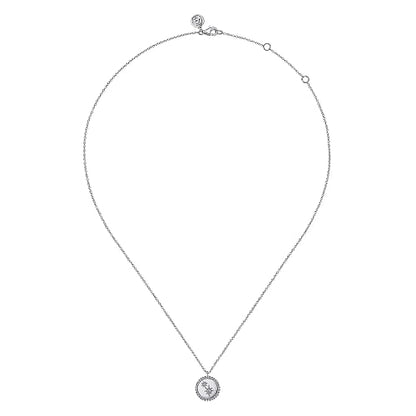 925 Sterling Silver Diamond Star Pendant Necklace