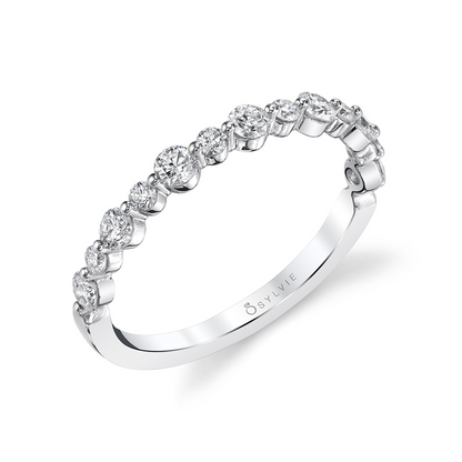 14K White Gold Classic 1 Prong Wedding Band