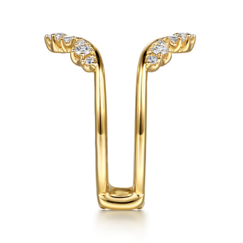 14K Yellow Gold Diamond Ring Enhancer – Floral Nouveau Collection (.36 CTW)