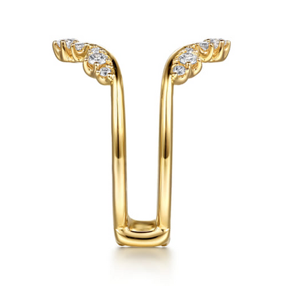 14K Yellow Gold Diamond Ring Enhancer – Floral Nouveau Collection (.36 CTW)