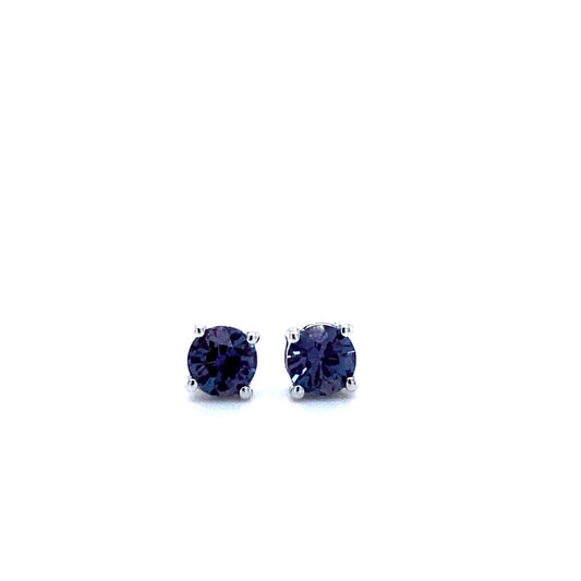 Classic Birthstone Stud Earrings with Alexandrite