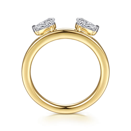 14K Yellow Gold Pear Diamond Enhancer (.38 CTW)