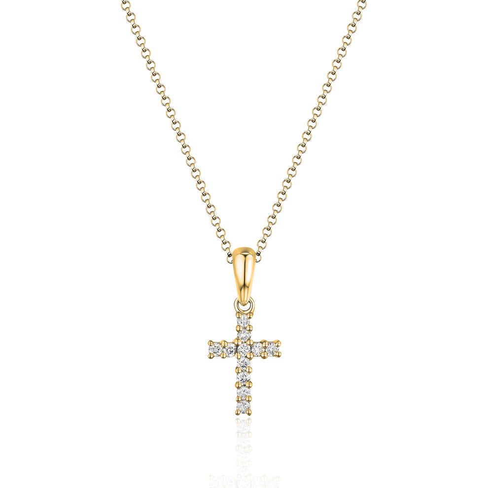 Mini Pave Diamond Cross