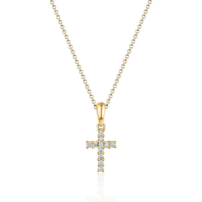 Mini Pave Diamond Cross