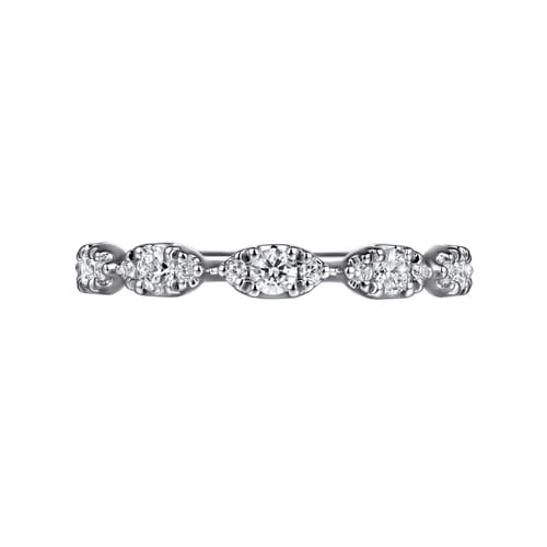14K White Gold U-Setting Diamond Anniversary Band (.36 CTW)
