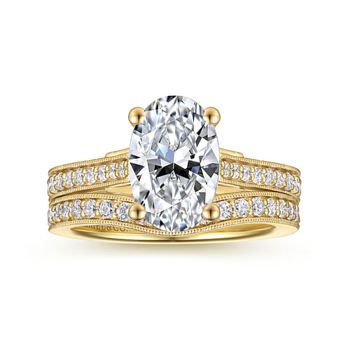14K Yellow Gold Diamond Wedding Band