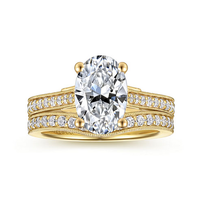 14K Yellow Gold Diamond Wedding Band