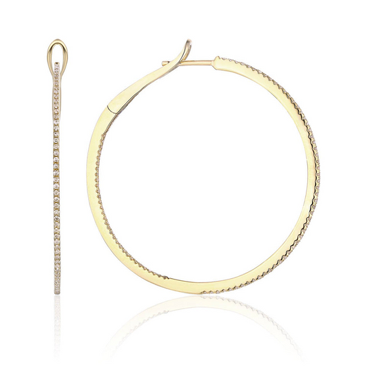 14K Yellow Gold Hoop Earrings