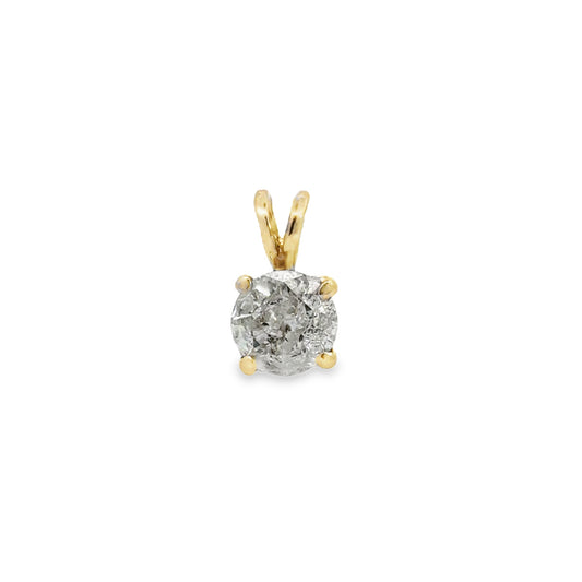 Kirkland Jewelry Estate | 14K Yellow Gold Diamond Solitaire Pendant