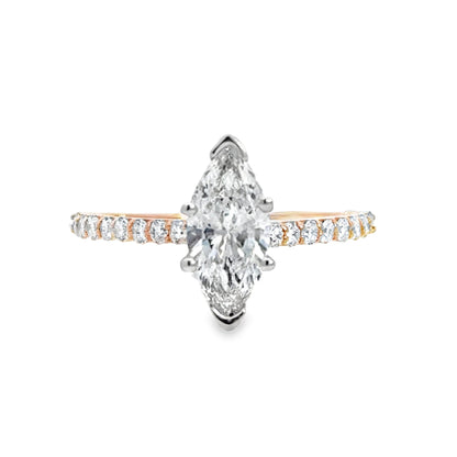 Kirkland Jewelry Estate | 14K Marquise Cut Diamond Engagement Ring