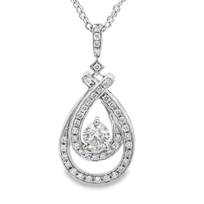 Kirkland Jewelry Estate | 14K White Gold Diamond Pendant Necklace