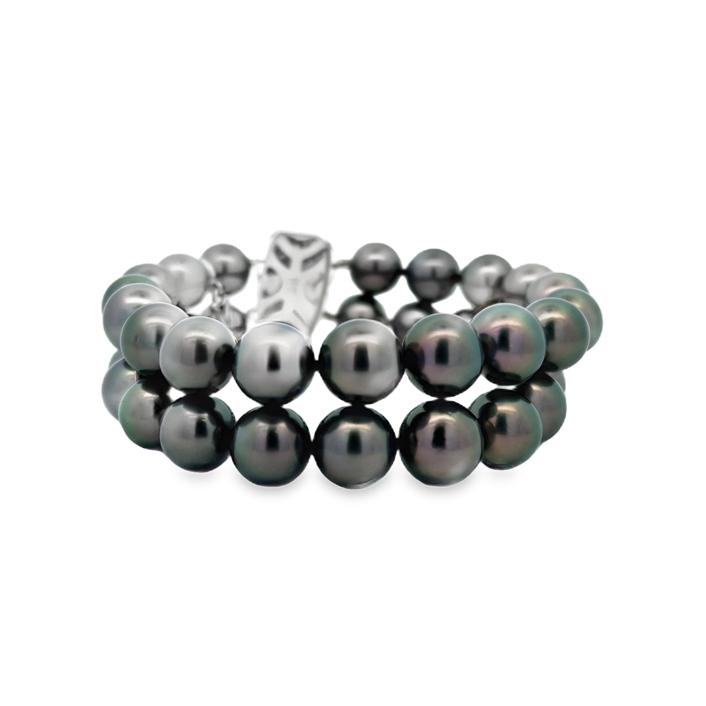 Kirkland Jewelry Estate | 18K White Gold Mikimoto Black South Sea Pearl Bracelet