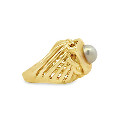 Kirkland Jewelry Estate | 14K Yellow Gold Pearl Fashion Ring