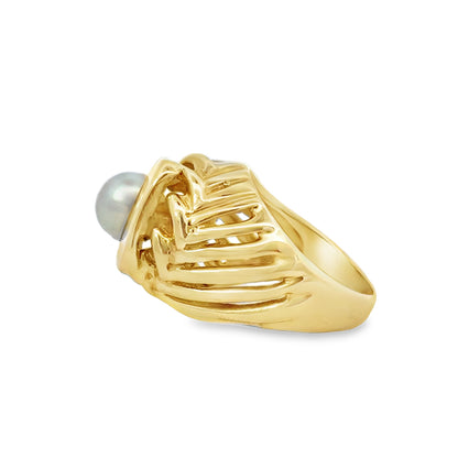 Kirkland Jewelry Estate | 14K Yellow Gold Pearl Fashion Ring