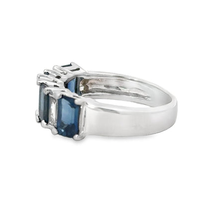 Kirkland Jewelry Estate | 18K White Gold Sapphire and Diamond Ring