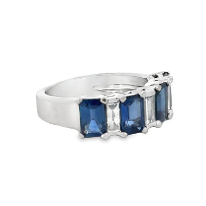 Kirkland Jewelry Estate | 18K White Gold Sapphire and Diamond Ring