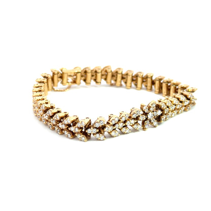 Kirkland Jewelry Estate - 18K Jabel Diamond Bracelet - 3.83 Cts