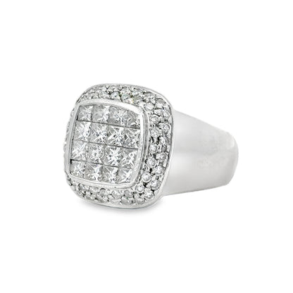 Kirkland Jewelry Estate | 18K White Gold Diamond Cluster Ring