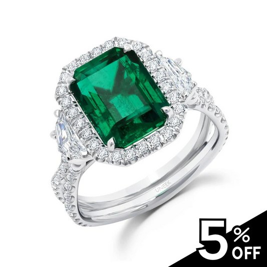 Precious Collection Emerald Diamond Ring