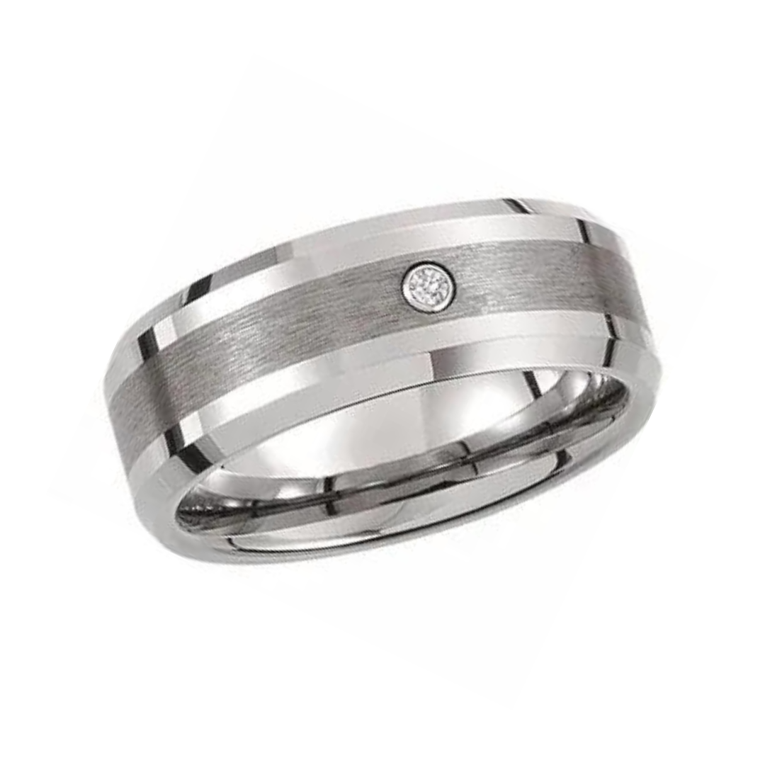 Tungsten Beveled-Edge Band