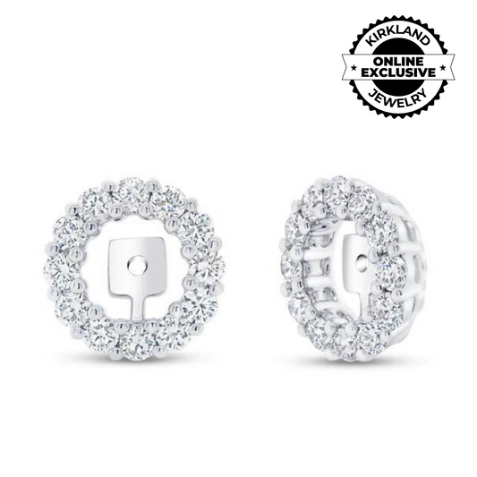 Uneek | 14K White Gold Diamond Earring Jackets