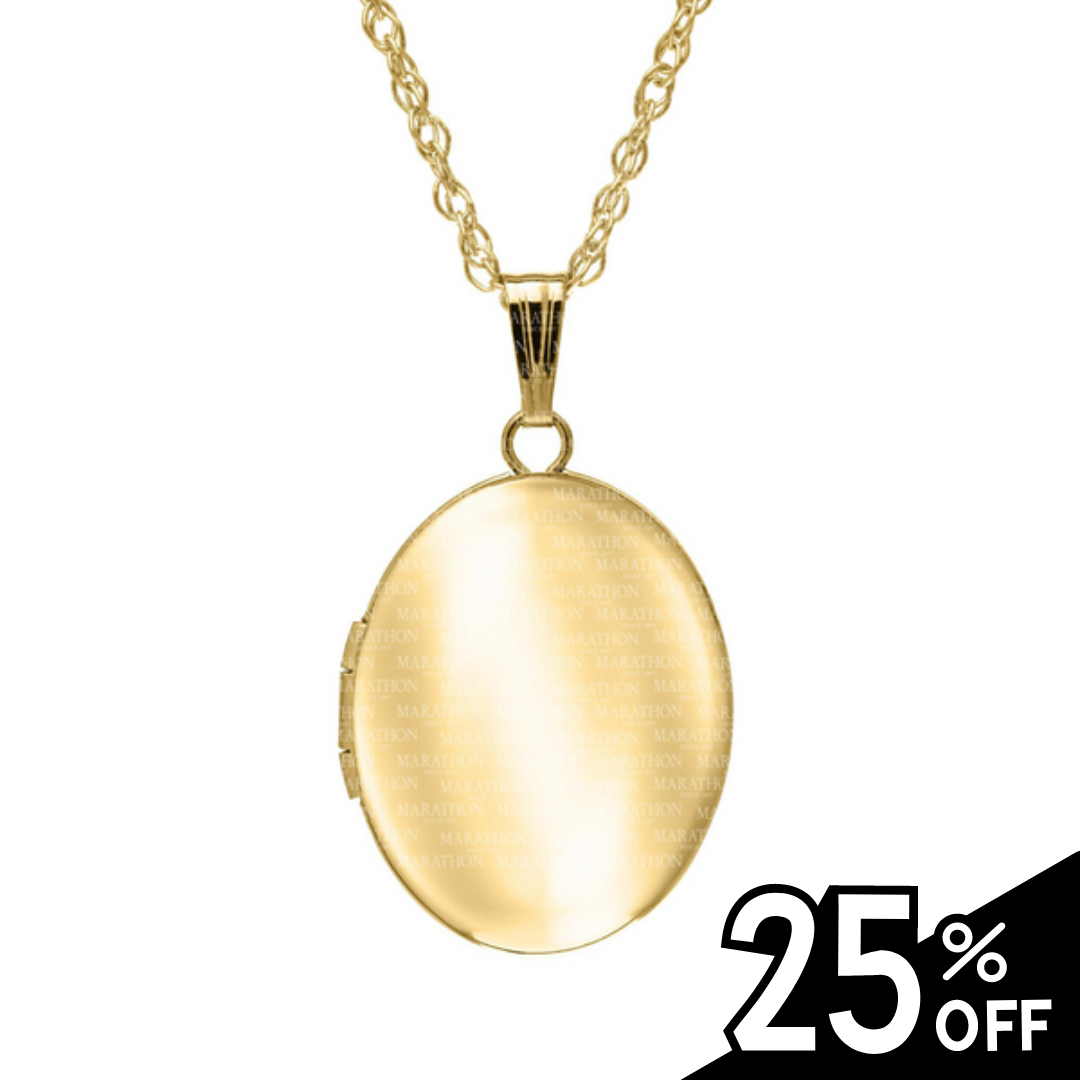 14K Yellow Gold Filled Oval Locket