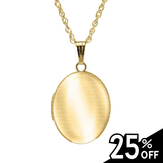 14K Yellow Gold Filled Oval Locket