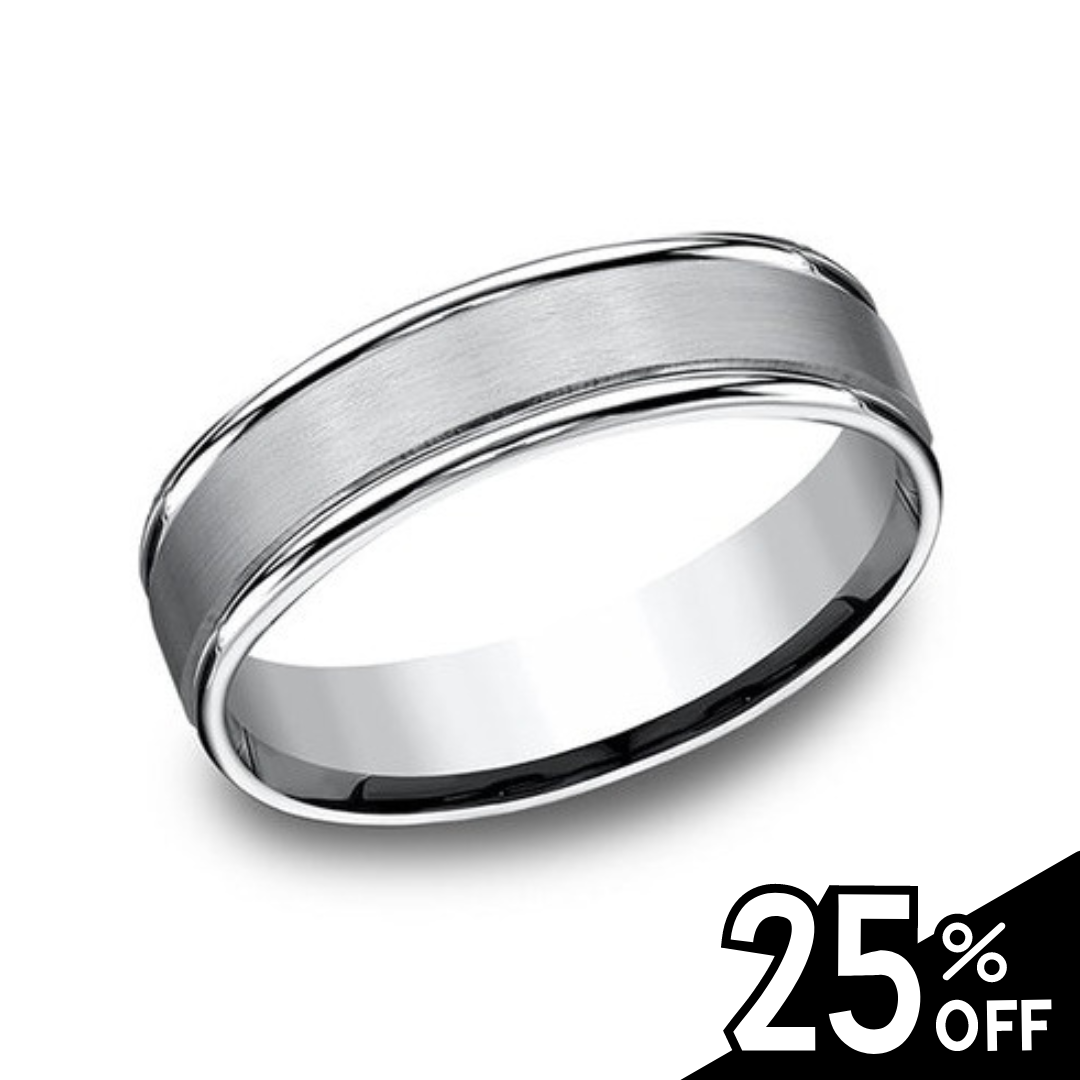 Comfort-Fit Polished Edge Wedding Band