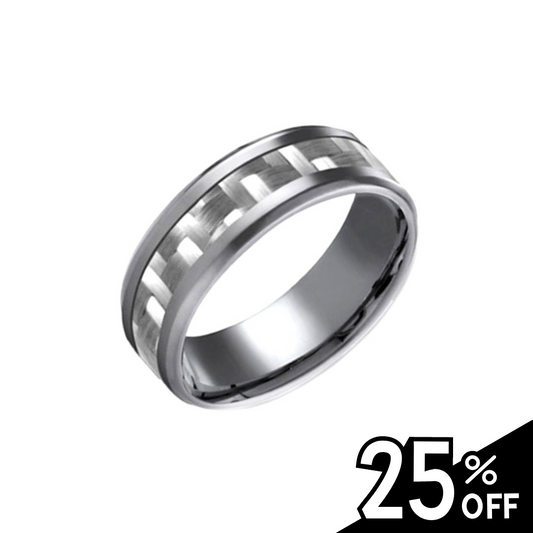 Comfort-Fit Carbon Fiber Wedding Band