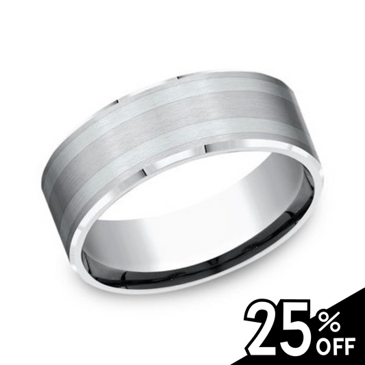 Cobalt Chrome Satin Finish Wedding Band