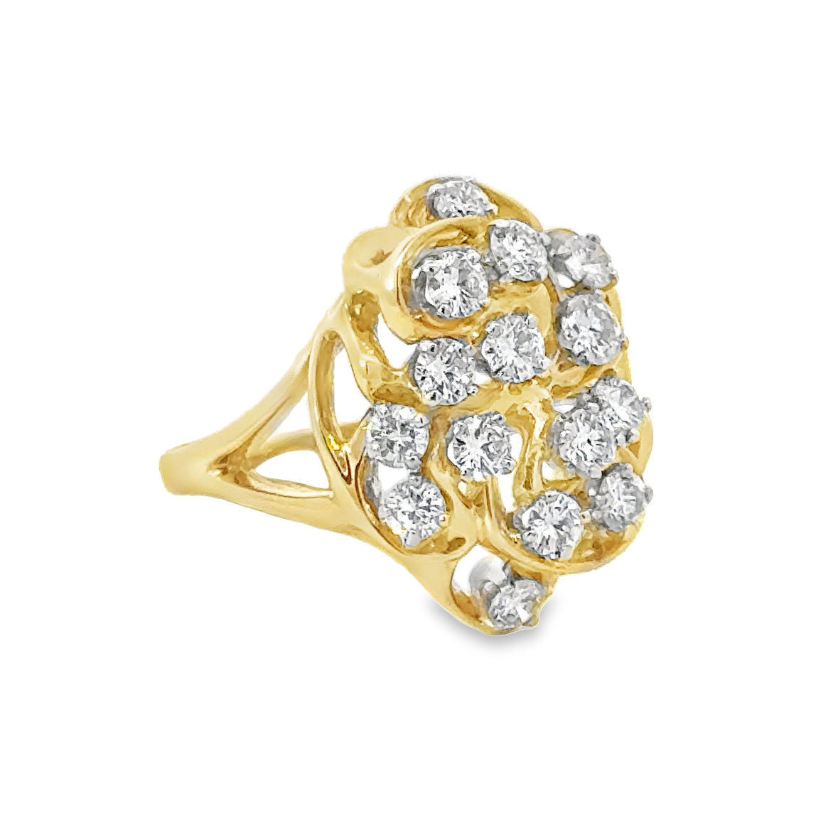 Kirkland Jewelry Estate | 14K Yellow Gold Vintage Diamond Cluster Ring