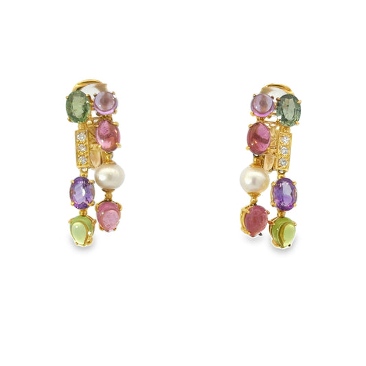 Kirkland Jewelry Estate | 14K Yellow Gold Gemstone Dangle Earrings