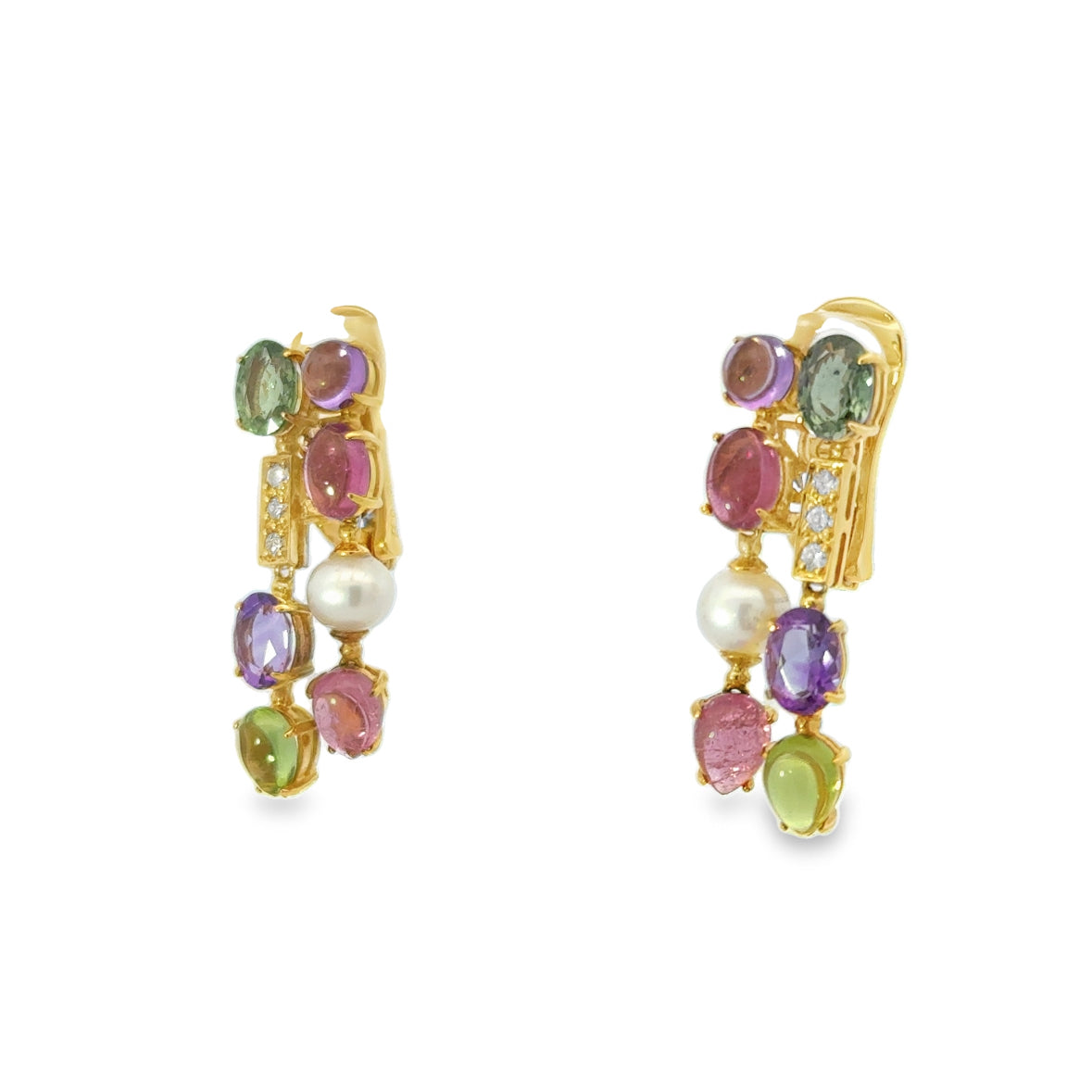 Kirkland Jewelry Estate | 14K Yellow Gold Gemstone Dangle Earrings