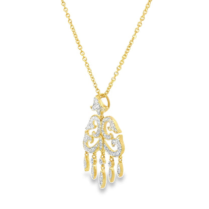 Kirkland Jewelry Estate | 14K Yellow Gold Diamond Dangle Necklace