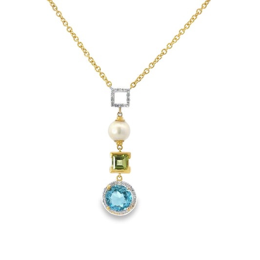 Kirkland Jewelry Estate | 14K Yellow Gold Gemstone Necklace