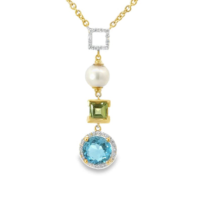 Kirkland Jewelry Estate | 14K Yellow Gold Gemstone Necklace