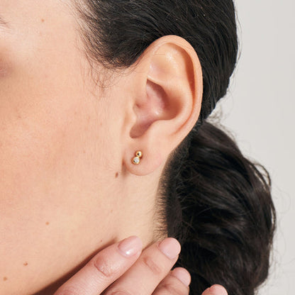 Ania Haie | Gold Orb Sparkle Stud Earrings
