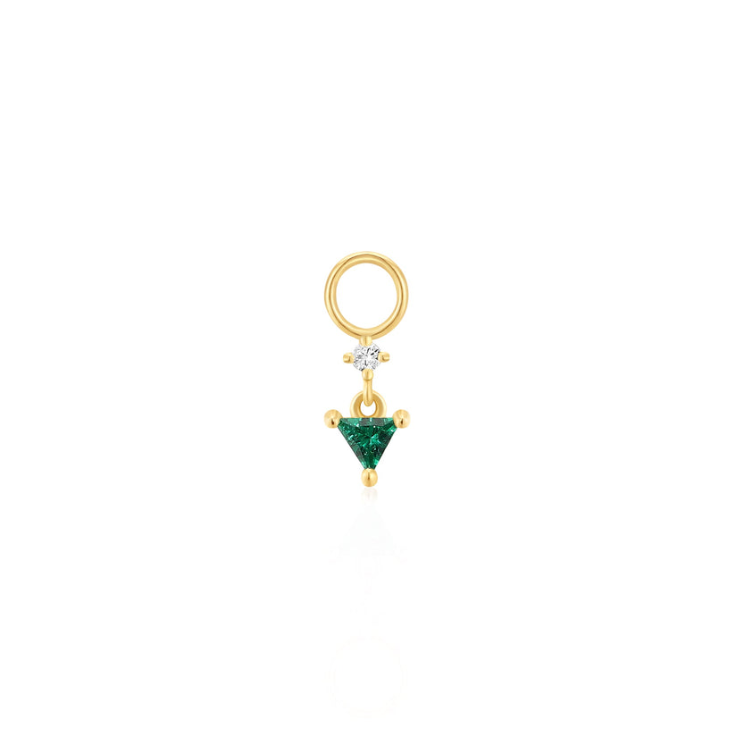 Ania Haie | Gold Sparkle Drop Green Earring Charm