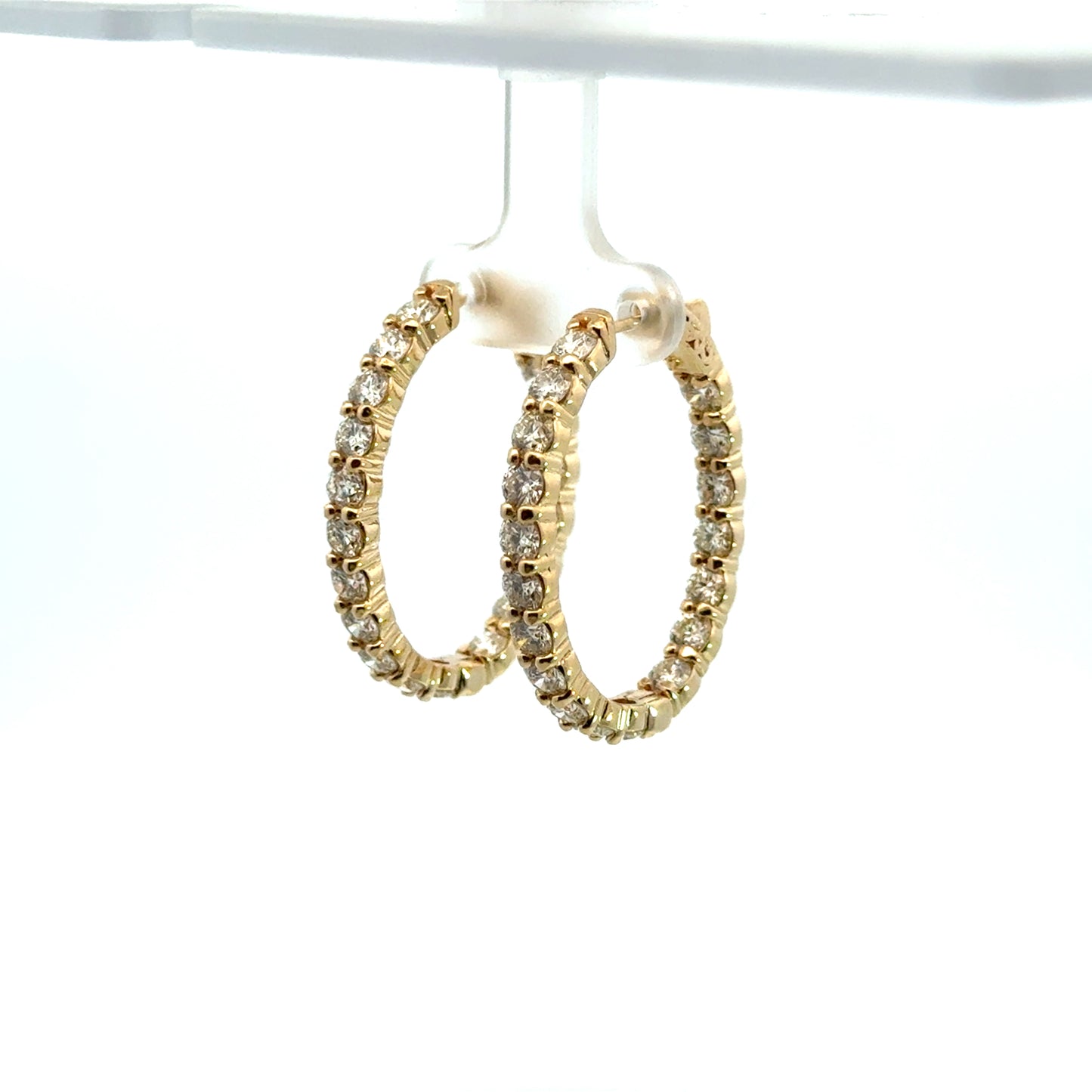 Kirkland Jewelry Estate | 14KT Yellow Gold and Diamond Hoops - 16.88 Carats